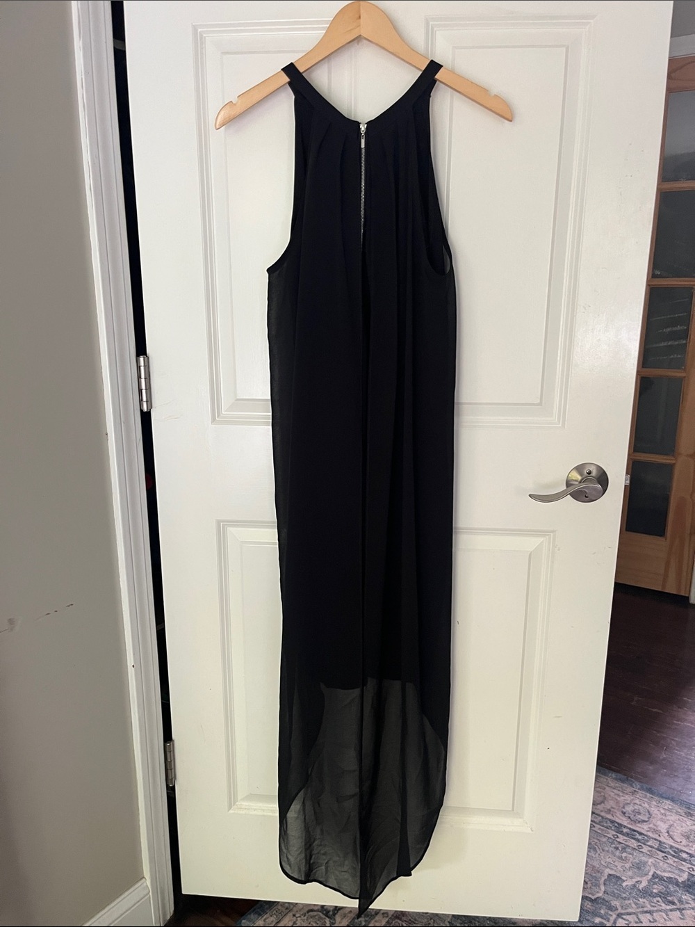 VENUS Black Chiffon Overlay Bandage Dress Size 6 High Neckline Whimsigoth - Picture 5 of 7